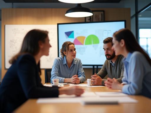 낙타마켓 팀원 회의 모습